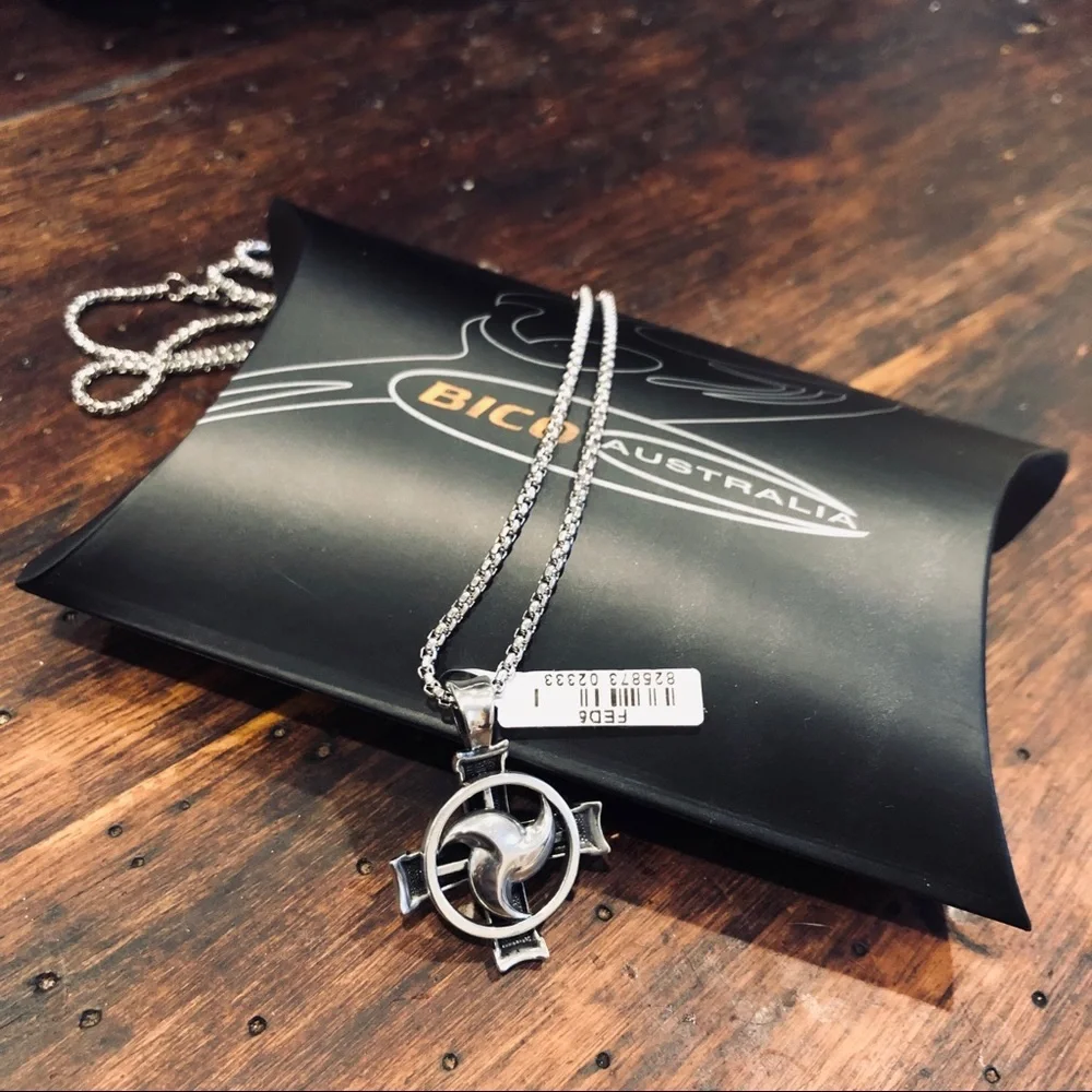 BICO Cross Pendant with Sterling Silver Necklace.